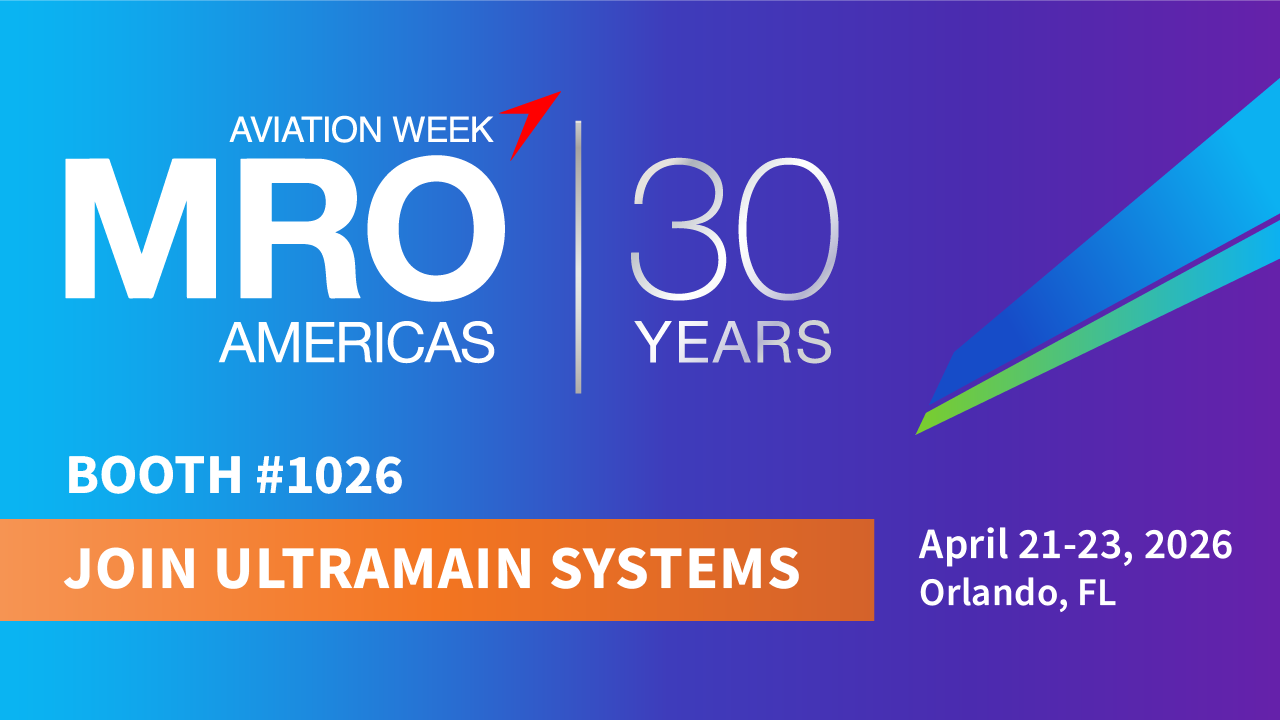 Ultramain Systems will be attending the MRO Americas Show in Orlando from April 21st to 23rd.